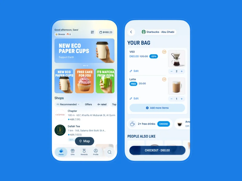 Beanz — Mobile app for ordering coffee and gifts