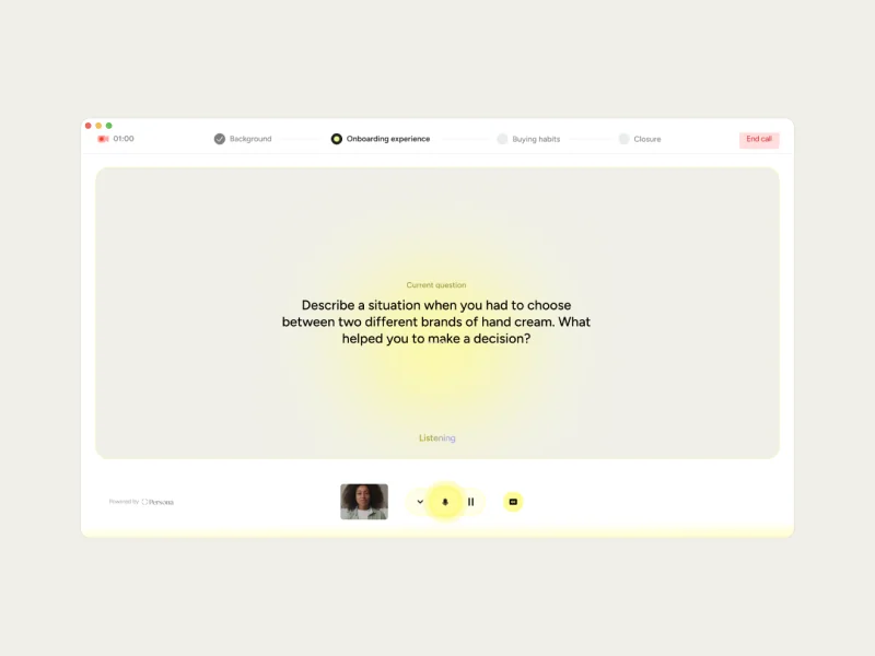 Persona — AI platform for user interviews