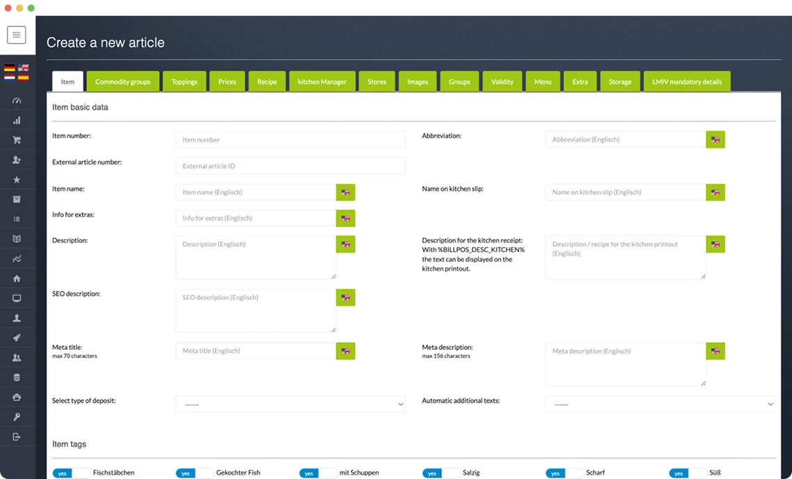 Sides — Redesign for a restaurant B2B SaaS, before redesign