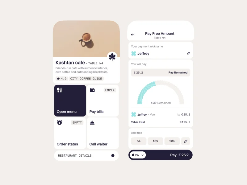 Sides QR — Mobile app for paying restaurant orders via QR code